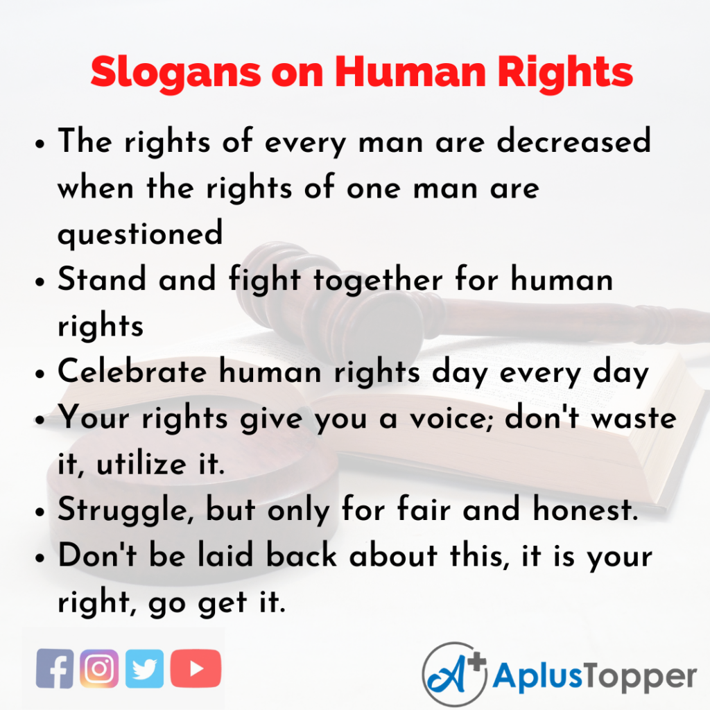 Slogans On Human Rights Unique And Catchy Slogans On Human Rights In