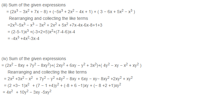Algebraic Expressions RS Aggarwal Class 6 Maths Solutions Exercise 8C 3.2