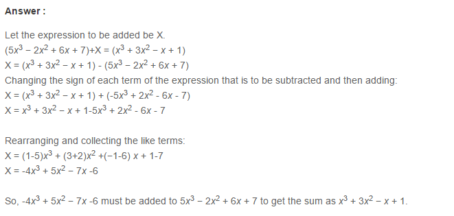 Algebraic Expressions RS Aggarwal Class 6 Maths Solutions Exercise 8C 9.1