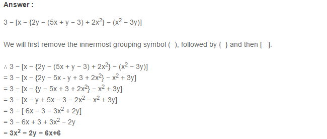 Algebraic Expressions RS Aggarwal Class 6 Maths Solutions Exercise 8D 12.1