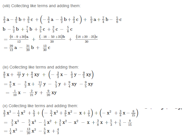 Algebraic Expressions RS Aggarwal Class 7 Maths Exercise 6A 1.3