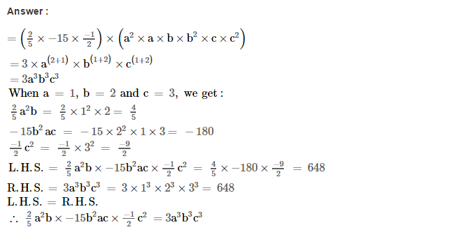 Algebraic Expressions RS Aggarwal Class 7 Maths Solutions Exercise 6B 22.1