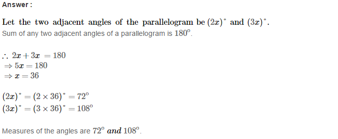 Construction of Quadrilaterals RS Aggarwal Class 8 Maths Solutions CCE Test Paper 3.1