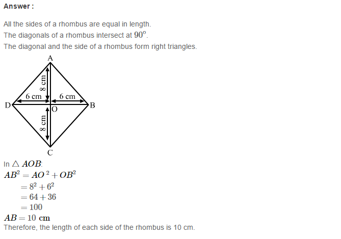 Construction of Quadrilaterals RS Aggarwal Class 8 Maths Solutions CCE Test Paper 6.1