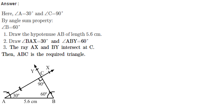 Constructions RS Aggarwal Class 7 Maths Solutions Exercise 17B 13.1