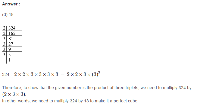 Cubes and Cube Roots RS Aggarwal Class 8 Maths Solutions CCE Test Paper 9.1