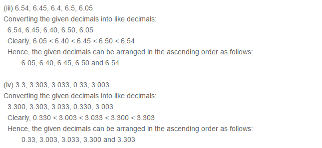 Decimals RS Aggarwal Class 6 Maths Solutions Exercise 7A 7.2