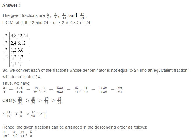 Fraction RS Aggarwal Class 6 Maths Solutions Exercise 5D 22.1