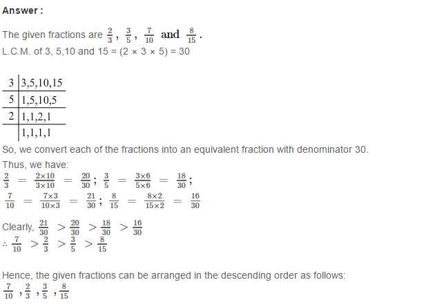Fraction RS Aggarwal Class 6 Maths Solutions Exercise 5D 24.1