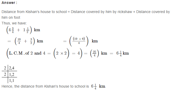 Fraction RS Aggarwal Class 6 Maths Solutions Exercise 5E 18.1