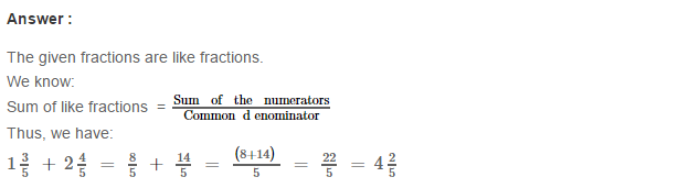 Fraction RS Aggarwal Class 6 Maths Solutions Exercise 5E 3.1