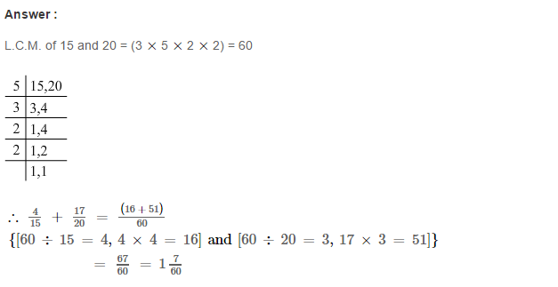Fraction RS Aggarwal Class 6 Maths Solutions Exercise 5E 6.1