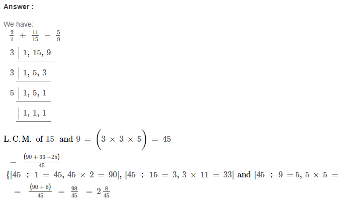 Fraction RS Aggarwal Class 6 Maths Solutions Exercise 5F 15.1