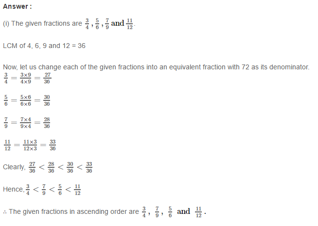 Fractions RS Aggarwal Class 7 Math Solutions Exercise 2A 2.1