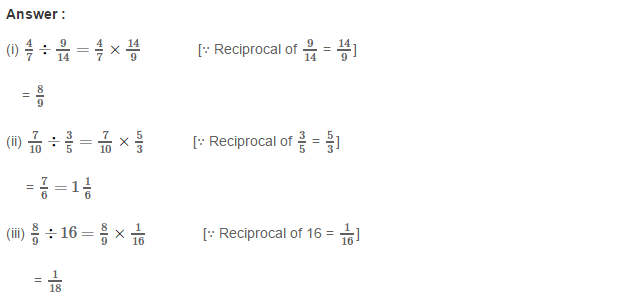 Fractions RS Aggarwal Class 7 Math Solutions Exercise 2C 2.1