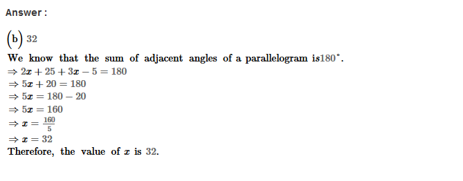 Parallelograms RS Aggarwal Class 8 Maths Solutions Exercise 16B 3.1