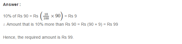 Percentage RS Aggarwal Class 7 Maths Solutions Exercise 10A 11.1