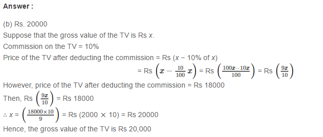 Percentage RS Aggarwal Class 7 Maths Solutions Exercise 10C 10.1