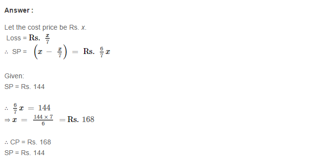 Profit and Loss RS Aggarwal Class 7 Maths Solutions Exercise 11B 5.1