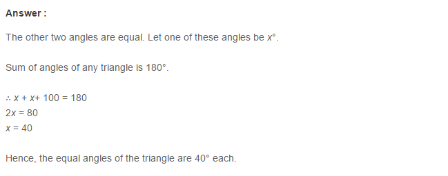 Properties of Triangles RS Aggarwal Class 7 Maths Solutions Exercise 15A 7.1