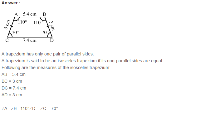 Quadrilaterals RS Aggarwal Class 6 Maths Solutions Exercise 17A 5.1