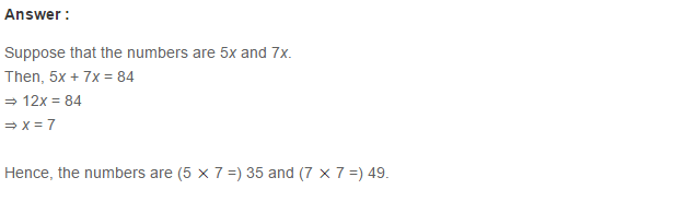 Ratio and Proportion RS Aggarwal Class 7 Maths Solutions CCE Test Paper 5.1