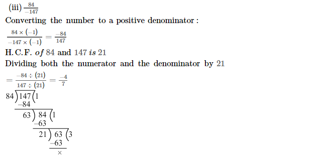 Rational Numbers RS Aggarwal Class 7 Maths Solutions CCE Test Paper 1.3