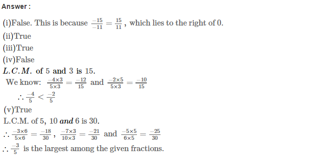 Rational Numbers RS Aggarwal Class 7 Maths Solutions CCE Test Paper 17.1