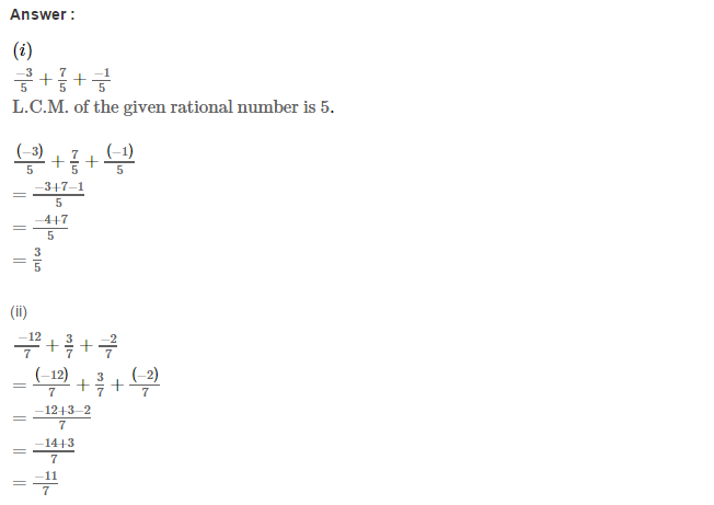 Rational Numbers RS Aggarwal Class 7 Maths Solutions Exercise 4C 3.1