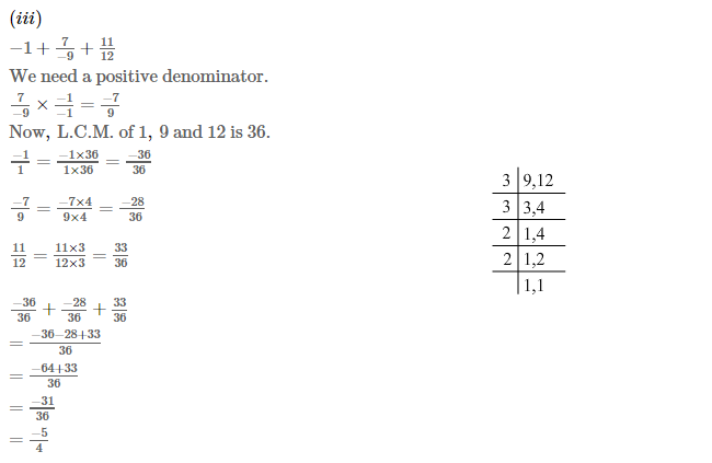 Rational Numbers RS Aggarwal Class 7 Maths Solutions Exercise 4C 4.3