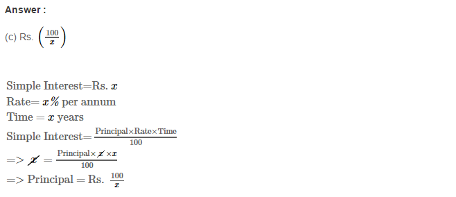 Simple Interest RS Aggarwal Class 7 Maths Solutions Exercise 12B 6.1
