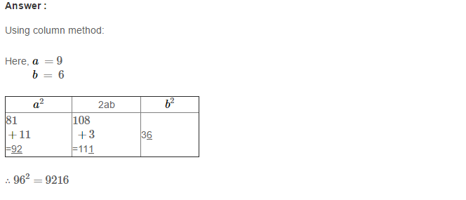 Squares and Square Roots RS Aggarwal Class 8 Maths Solutions Exercise 3C 4.1
