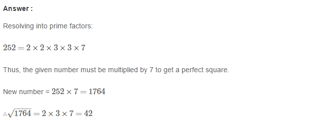 Squares and Square Roots RS Aggarwal Class 8 Maths Solutions Exercise 3D 13.1
