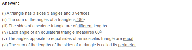 Triangles RS Aggarwal Class 6 Maths Solutions Exercise 16A 12.1