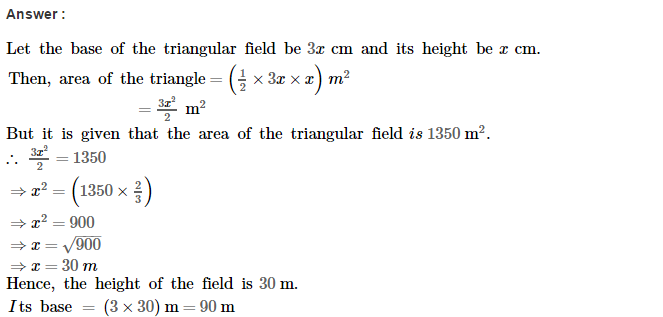 Area of Trapezium and Polygon RS Aggarwal Class 8 Maths Solutions CCE Test Paper 1.1