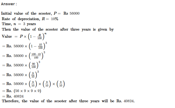 Compound Interest RS Aggarwal Class 8 Maths Solutions CCE Test Paper 30.1