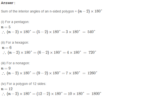 Polygons RS Aggarwal Class 8 Maths Solutions Ex 14A 5.1