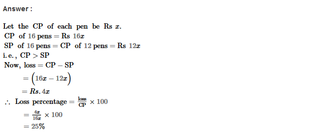 Profit and Loss RS Aggarwal Class 8 Maths Solutions CCE Test Paper 2.1