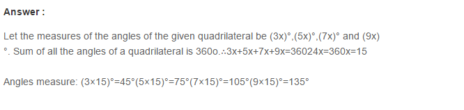 Quadrilaterals RS Aggarwal Class 8 Maths Solutions 5.1