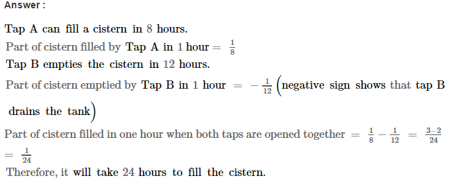 Time and Work RS Aggarwal Class 8 Maths Solutions CCE Test Paper 3.1