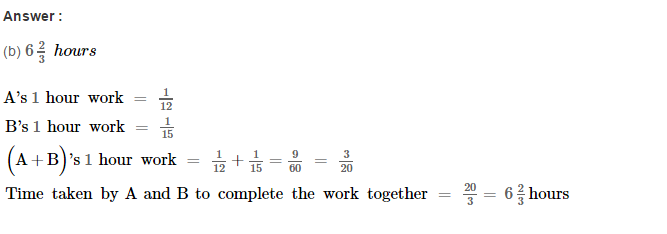 Time and Work RS Aggarwal Class 8 Maths Solutions CCE Test Paper 7.1