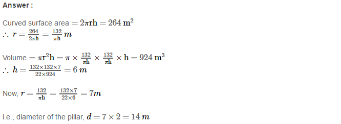 Volume and Surface Area of Solids RS Aggarwal Class 8 Solutions CCE Test Paper 6.1