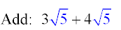 Addition and Subtraction of Radicals 1