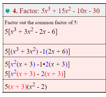 Factoring by Grouping 5