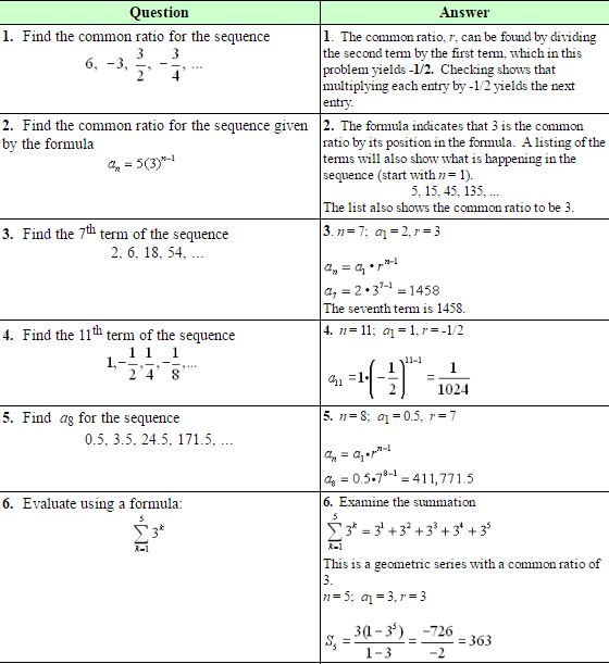 Geometric Sequences and Series 6