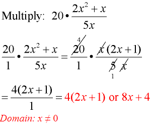 Multiplying and Dividing Algebraic Fractions 4