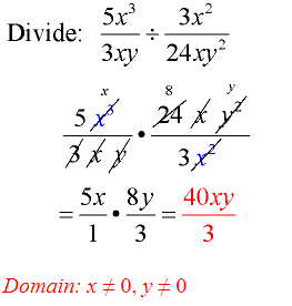 Multiplying and Dividing Algebraic Fractions 9