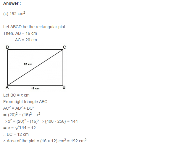 Mensuration RS Aggarwal Class 7 Maths Solutions Exercise 20G 2.1