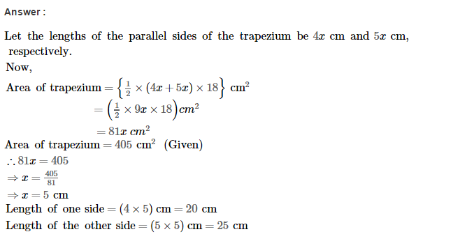 Area of Trapezium and Polygon RS Aggarwal Class 8 Maths Solutions Ex 18A 7.1