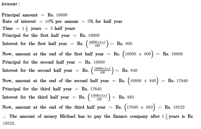 Compound Interest RS Aggarwal Class 8 Maths Solutions Ex 11A 10.1